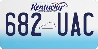 KY license plate 682UAC