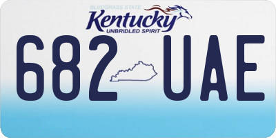 KY license plate 682UAE