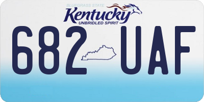 KY license plate 682UAF