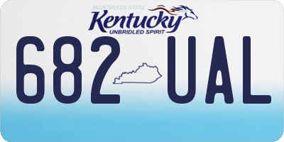 KY license plate 682UAL