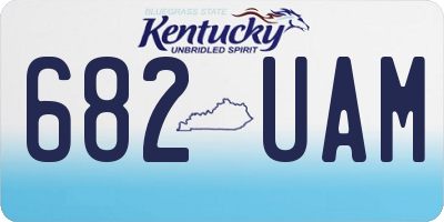 KY license plate 682UAM