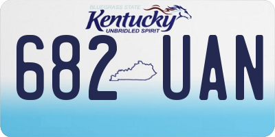 KY license plate 682UAN