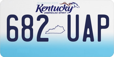 KY license plate 682UAP