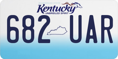 KY license plate 682UAR