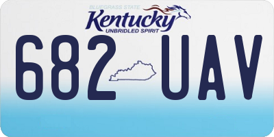 KY license plate 682UAV