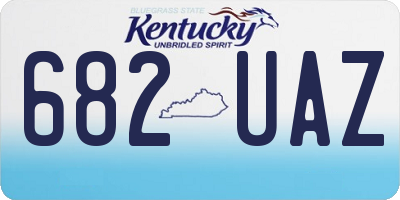 KY license plate 682UAZ