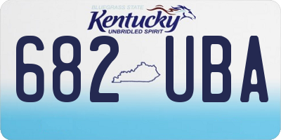 KY license plate 682UBA