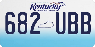 KY license plate 682UBB