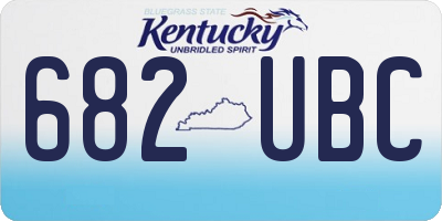 KY license plate 682UBC