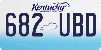 KY license plate 682UBD