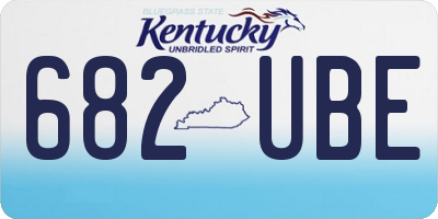 KY license plate 682UBE