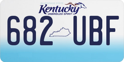 KY license plate 682UBF
