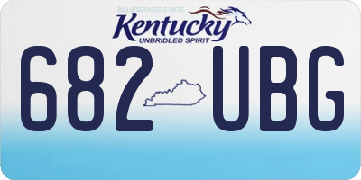 KY license plate 682UBG
