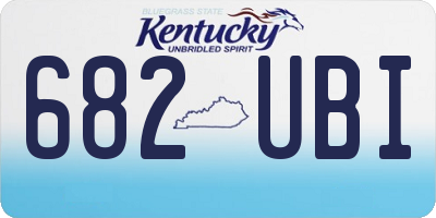 KY license plate 682UBI