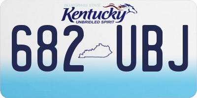 KY license plate 682UBJ