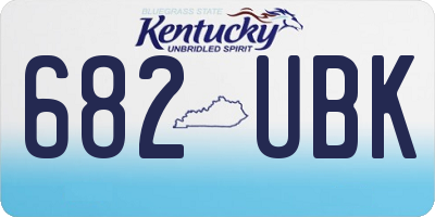KY license plate 682UBK