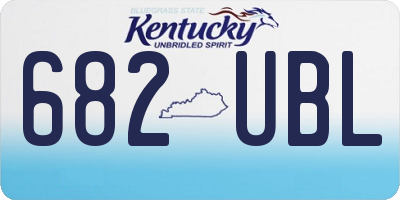 KY license plate 682UBL