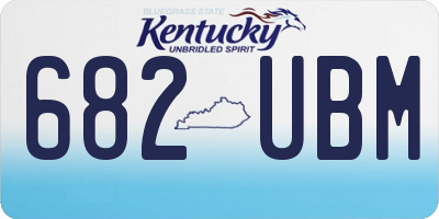 KY license plate 682UBM