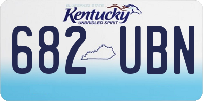 KY license plate 682UBN