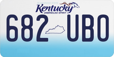 KY license plate 682UBO