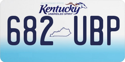 KY license plate 682UBP