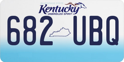 KY license plate 682UBQ