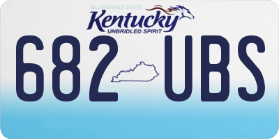 KY license plate 682UBS