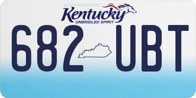 KY license plate 682UBT