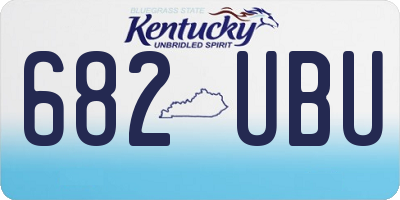 KY license plate 682UBU