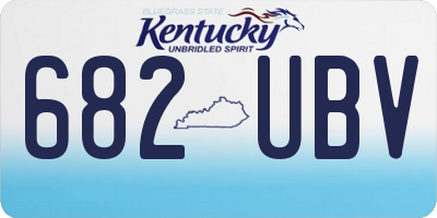 KY license plate 682UBV