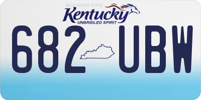 KY license plate 682UBW