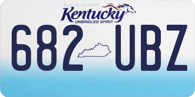 KY license plate 682UBZ
