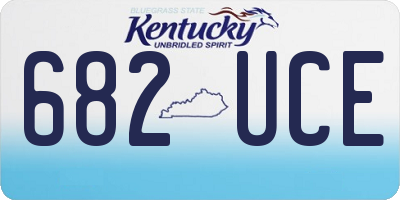 KY license plate 682UCE