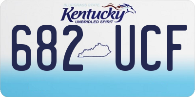 KY license plate 682UCF