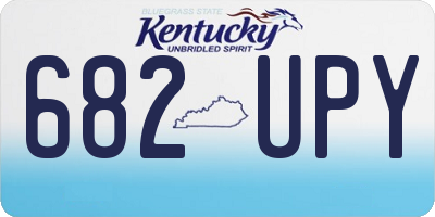 KY license plate 682UPY