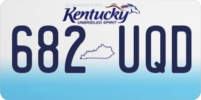 KY license plate 682UQD