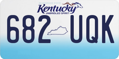 KY license plate 682UQK