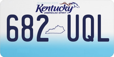 KY license plate 682UQL
