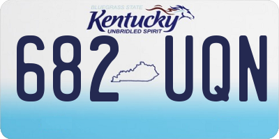KY license plate 682UQN