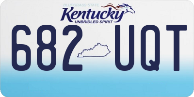 KY license plate 682UQT