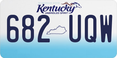 KY license plate 682UQW