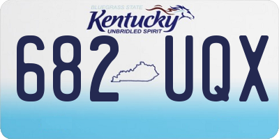 KY license plate 682UQX