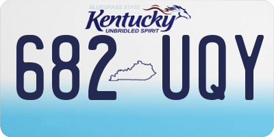 KY license plate 682UQY