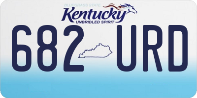 KY license plate 682URD
