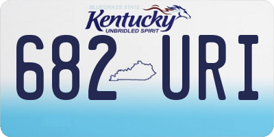 KY license plate 682URI