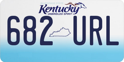 KY license plate 682URL