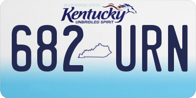 KY license plate 682URN