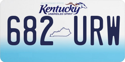 KY license plate 682URW