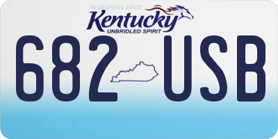 KY license plate 682USB