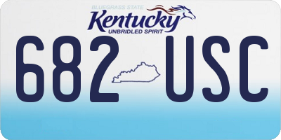 KY license plate 682USC
